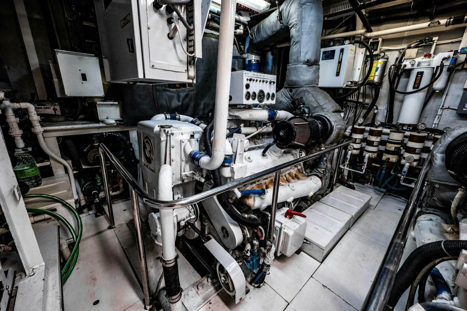 a machine in a factory aboard TRILOGY Yacht for Sale