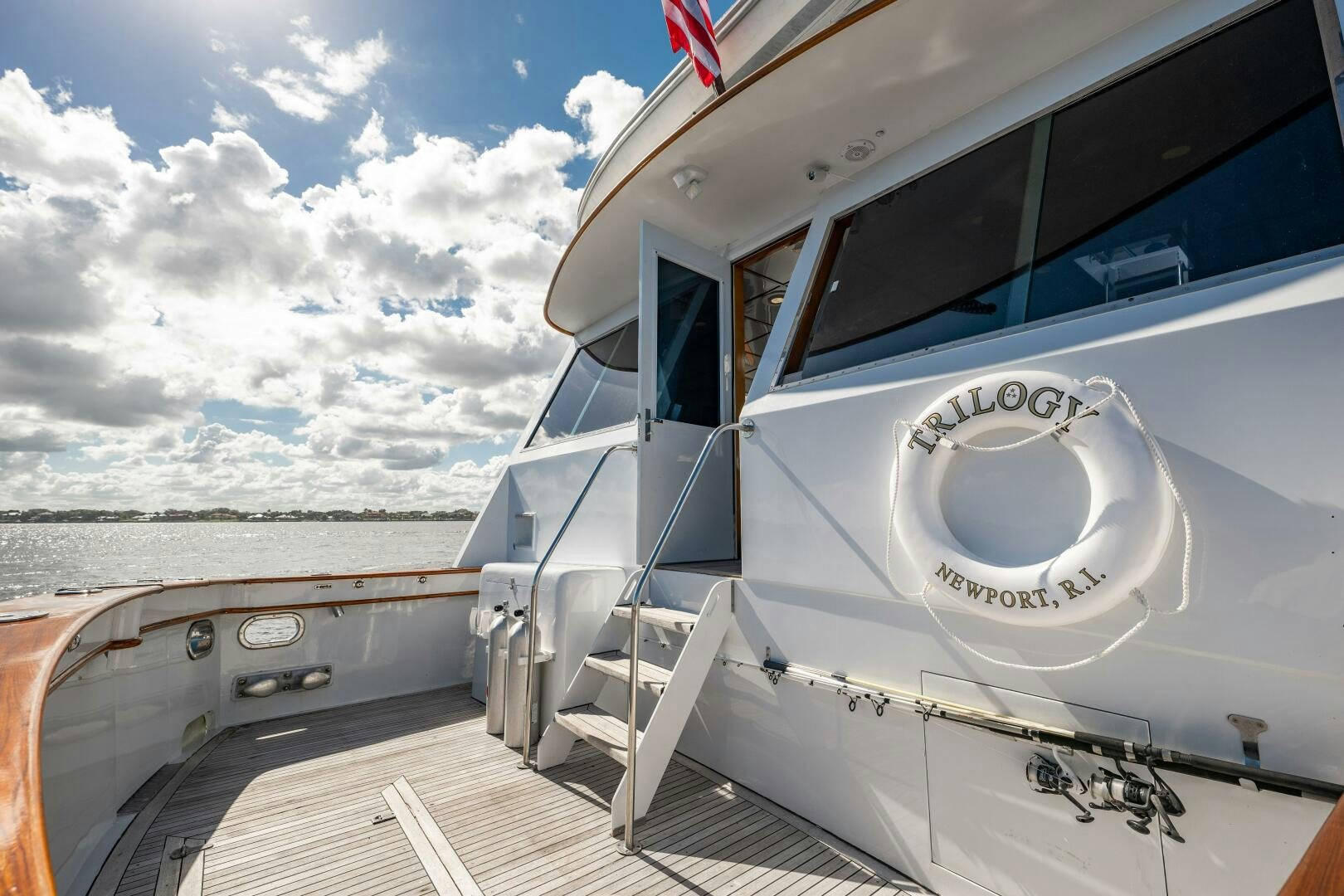 a boat on the water aboard TRILOGY Yacht for Sale