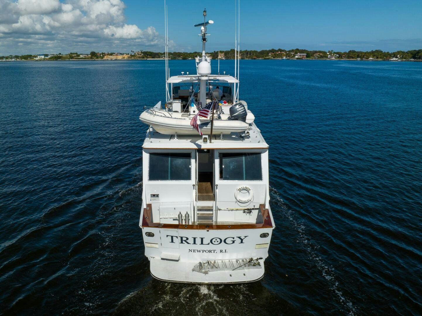 a boat on the water aboard TRILOGY Yacht for Sale