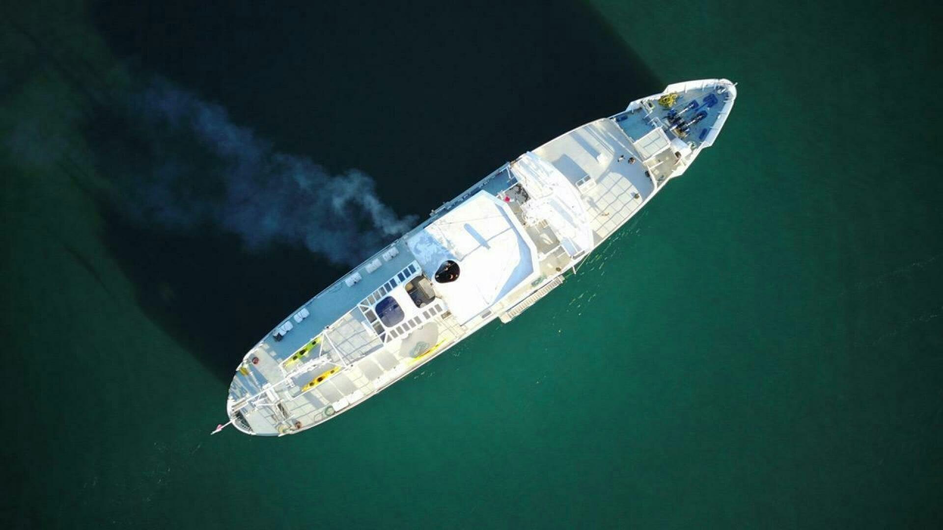 a satellite in space aboard SALTY Yacht for Sale