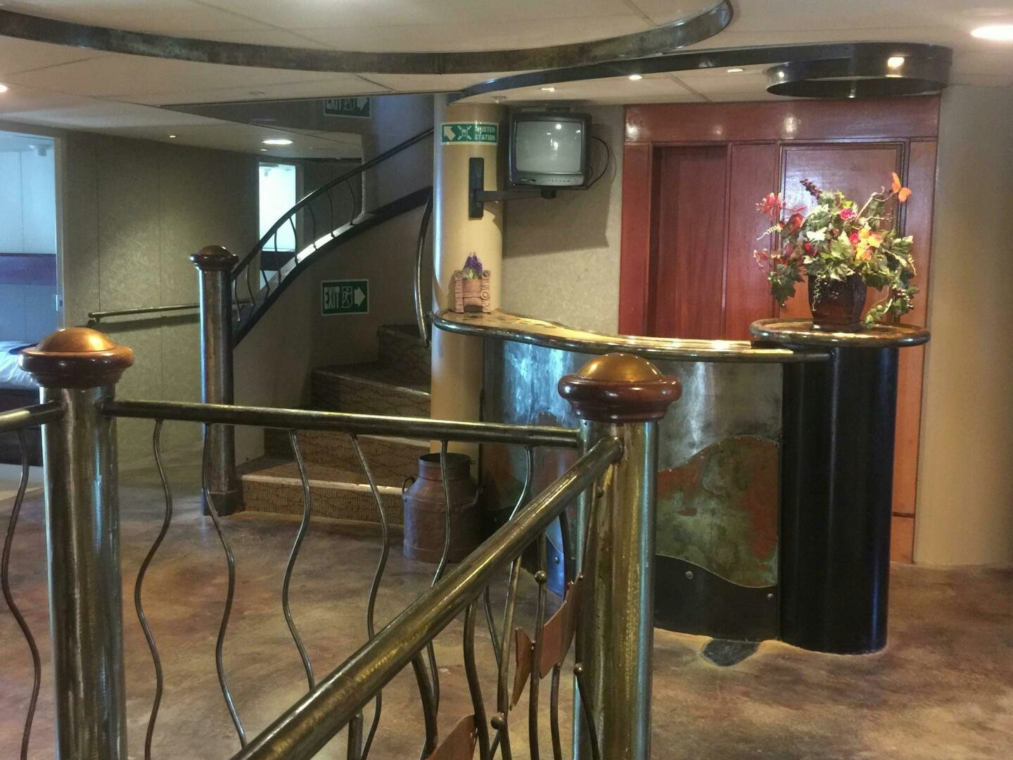 a staircase in a building aboard SALTY Yacht for Sale