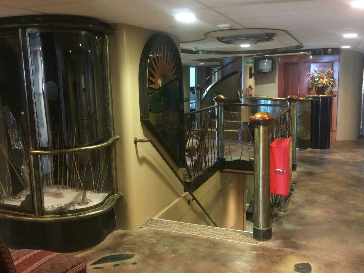 a large metal object in a room aboard SALTY Yacht for Sale