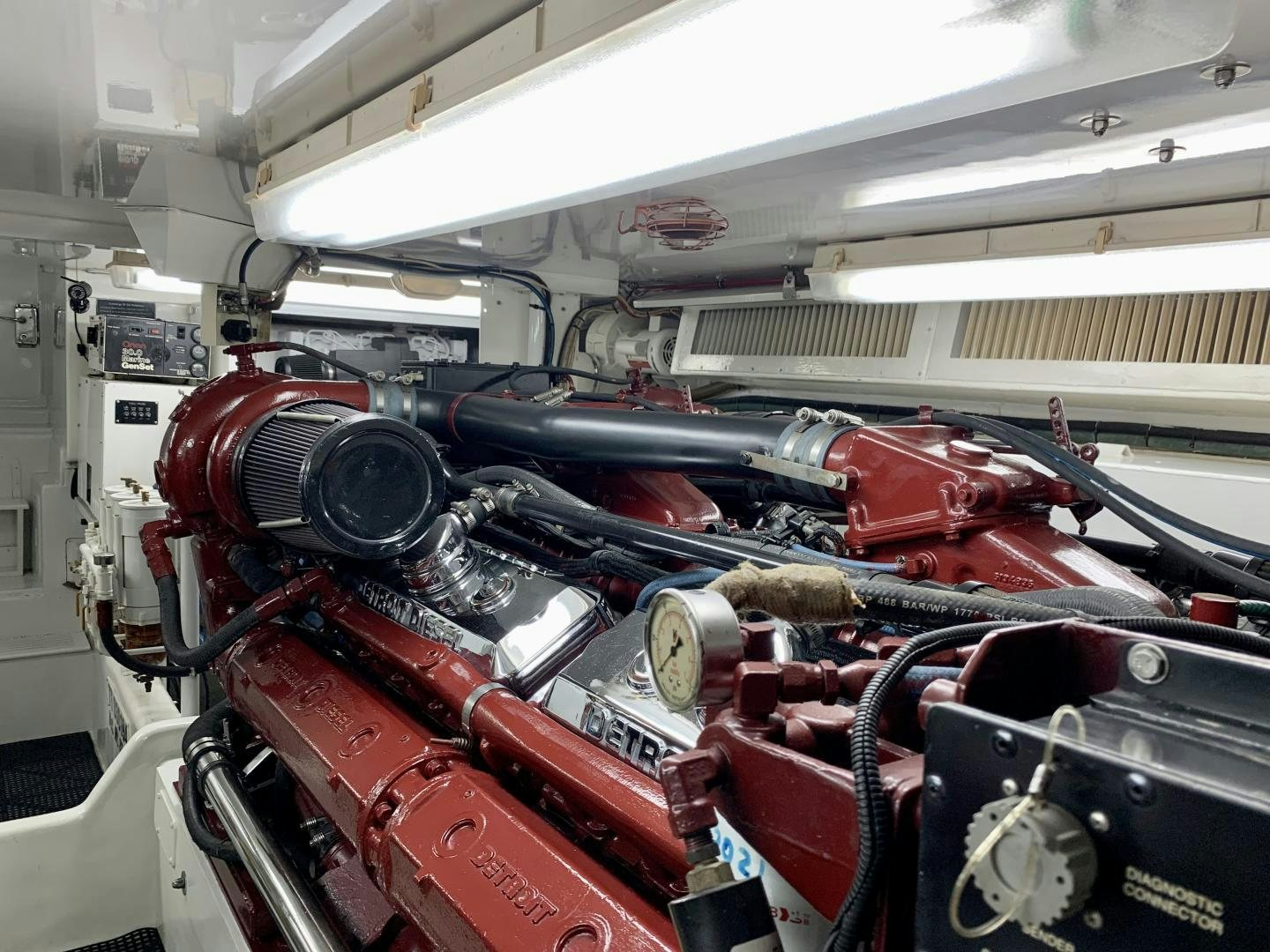 a machine with pipes aboard OBSESSION Yacht for Sale