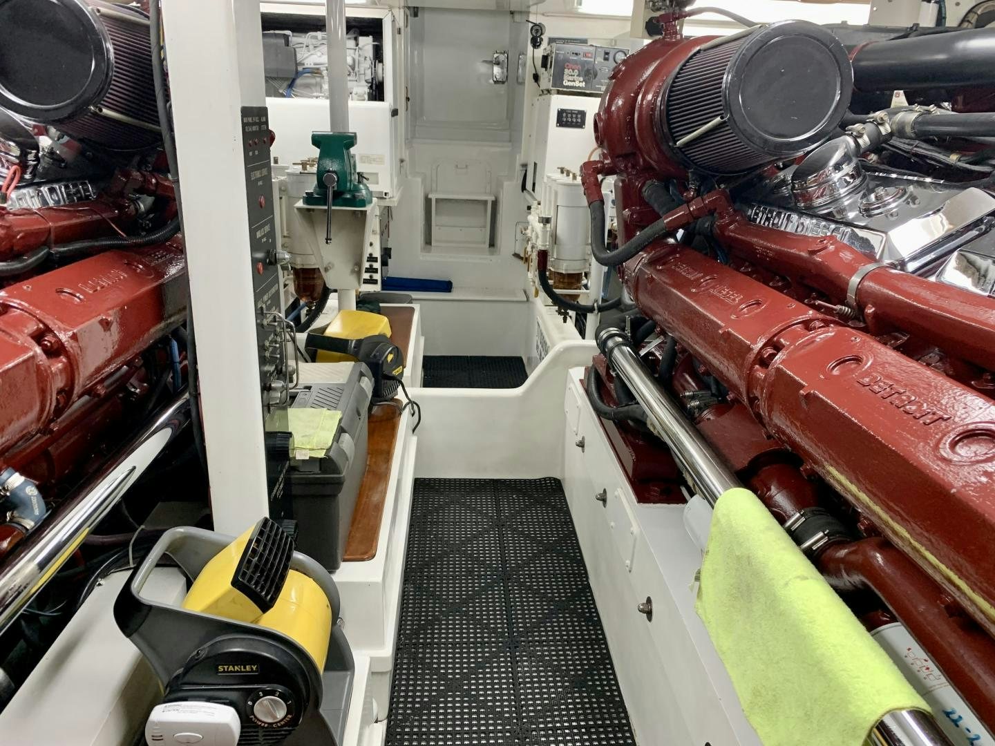 a close-up of a car aboard OBSESSION Yacht for Sale