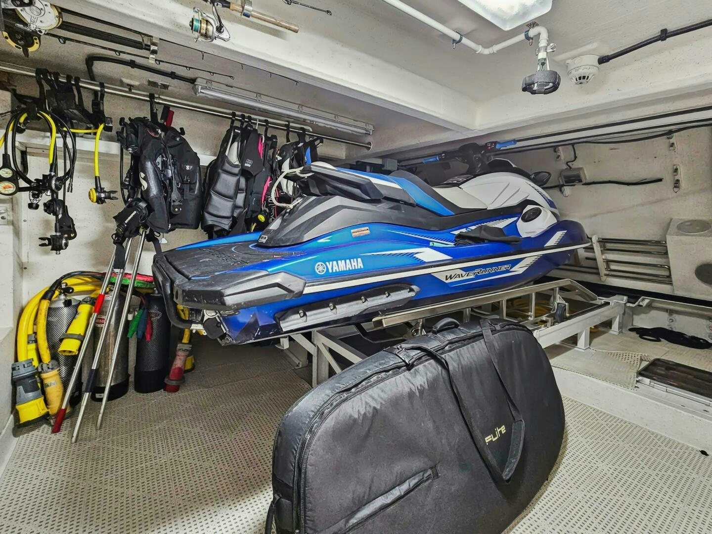 luggage on a conveyor belt aboard SEAHORSE Yacht for Sale