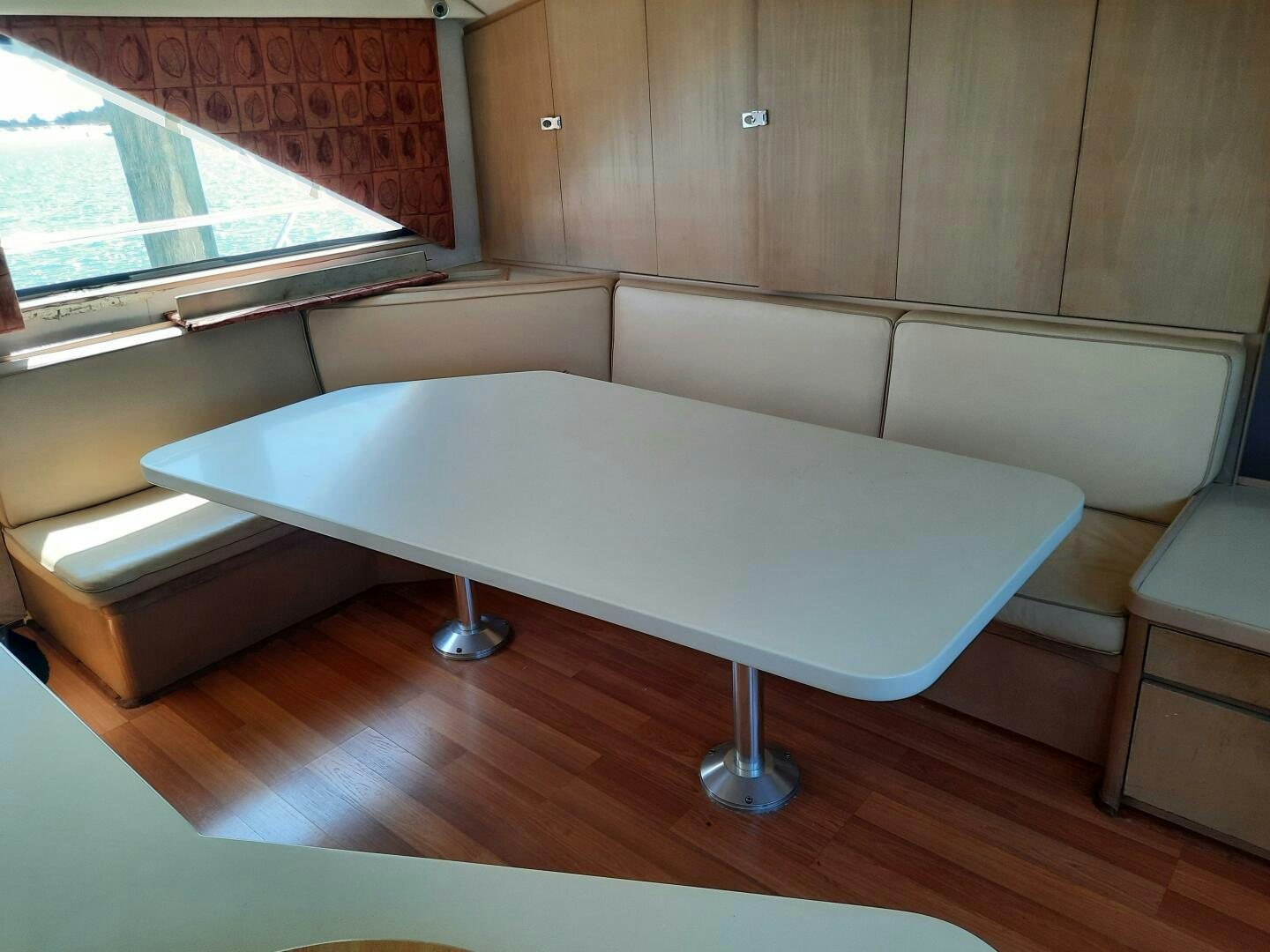 a bed in a room aboard URBAN LEGEND Yacht for Sale