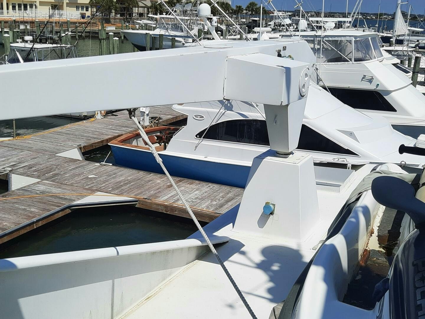 a group of boats are parked in a harbor aboard URBAN LEGEND Yacht for Sale