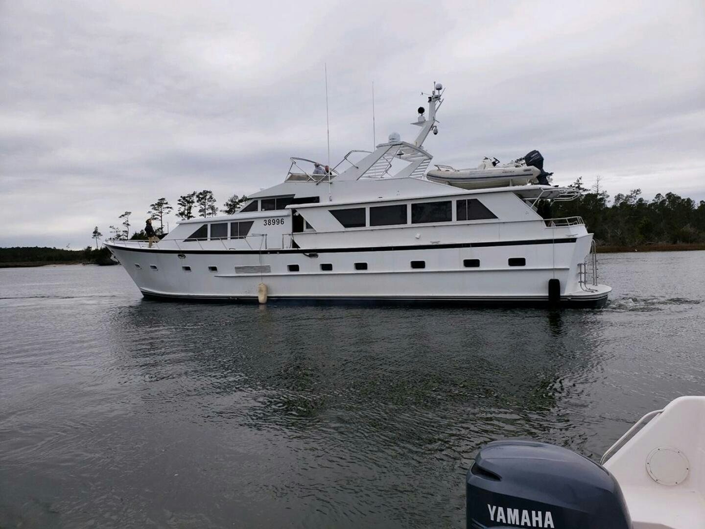 a boat on the water aboard URBAN LEGEND Yacht for Sale