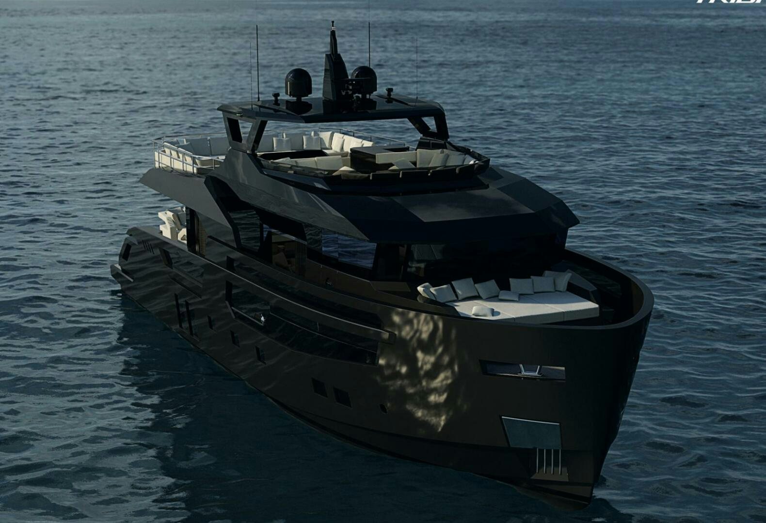 a military boat in the water aboard TRIBALE YACHTS 80 Yacht for Sale