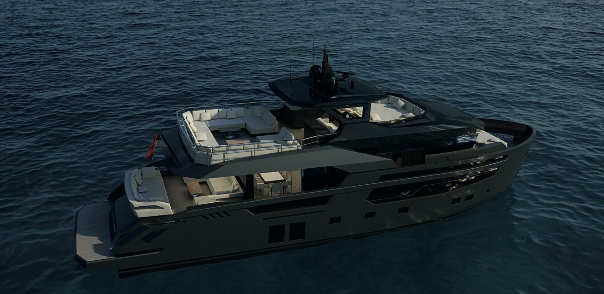 a boat in the water aboard TRIBALE YACHTS 80 Yacht for Sale