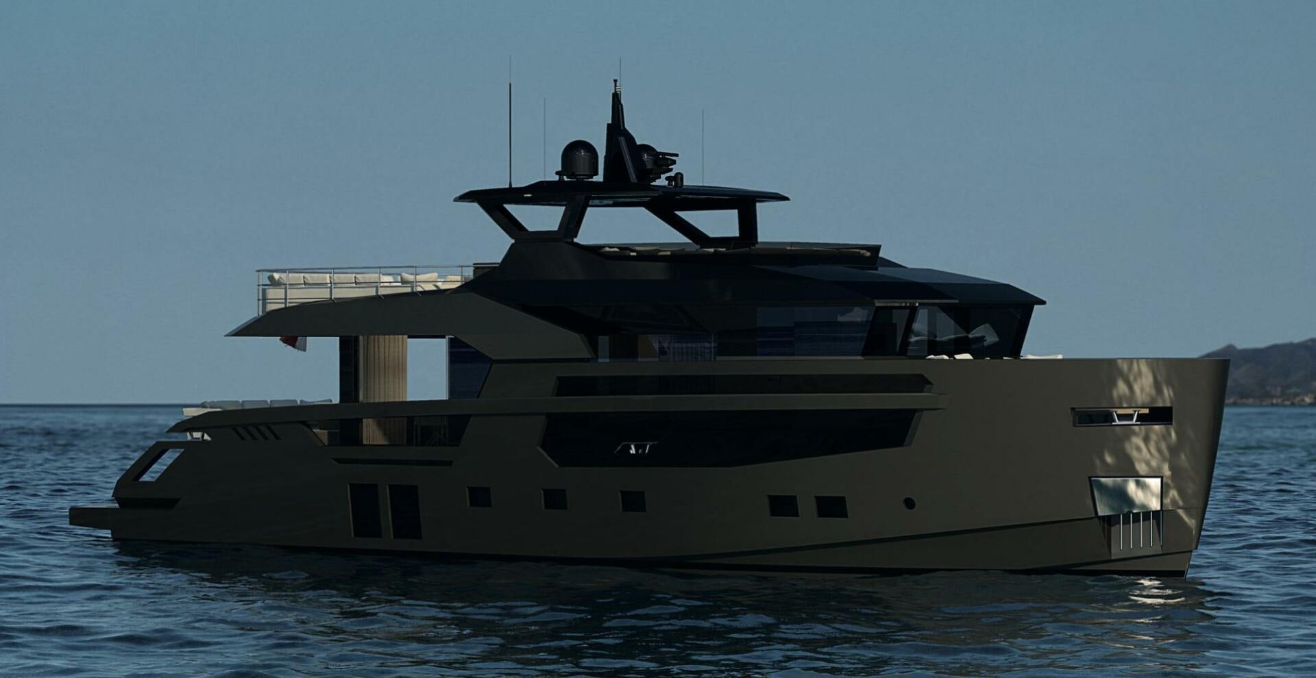 a large ship in the water aboard TRIBALE YACHTS 80 Yacht for Sale