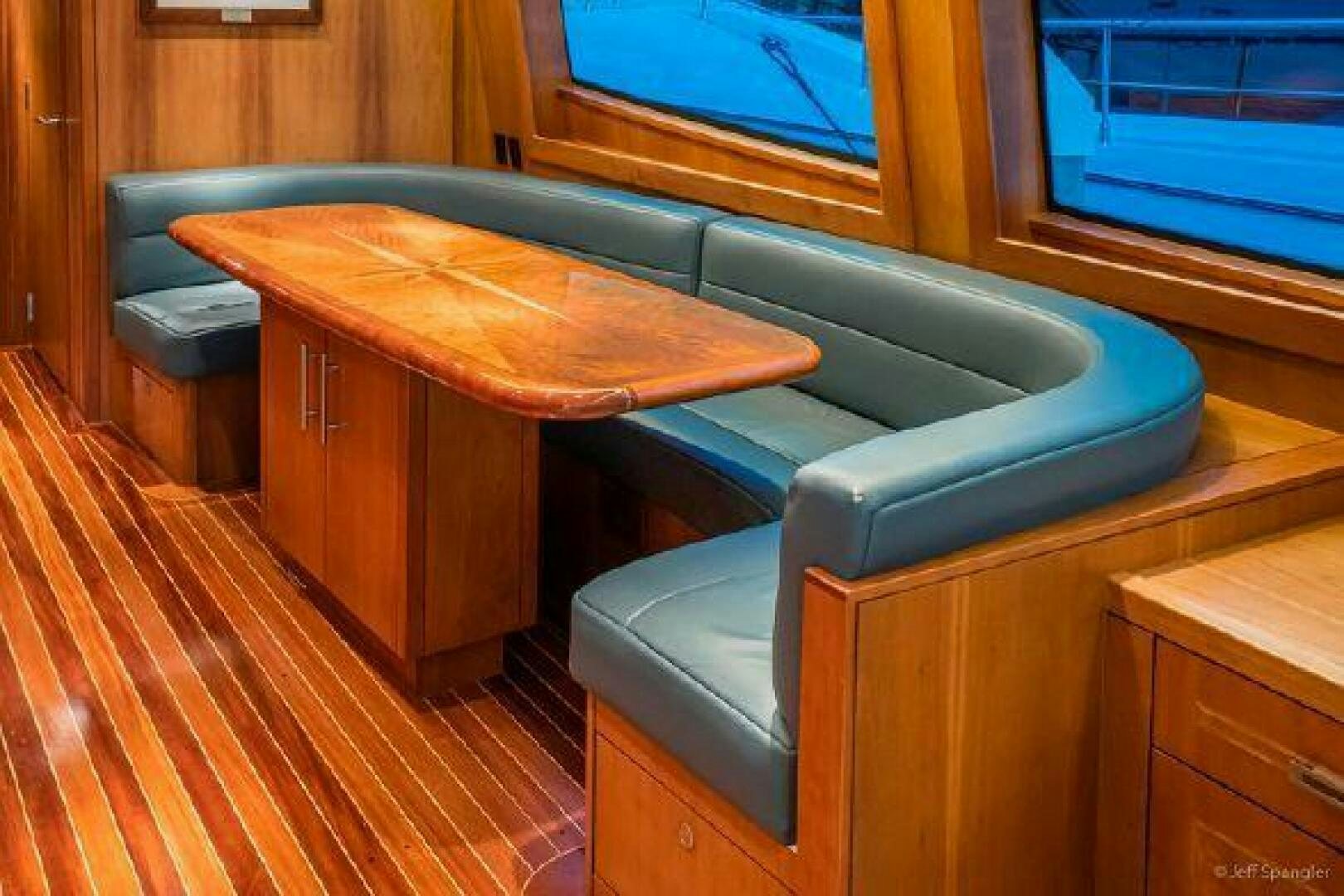 a room with a desk and a chair aboard DESPERADO Yacht for Sale
