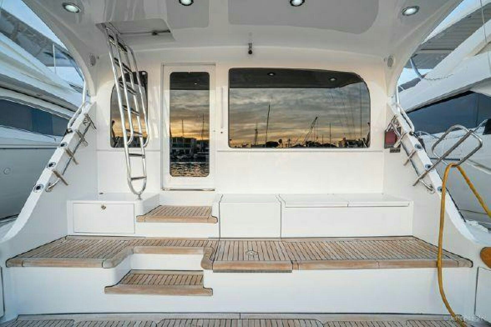 inside of a large white vehicle aboard DESPERADO Yacht for Sale