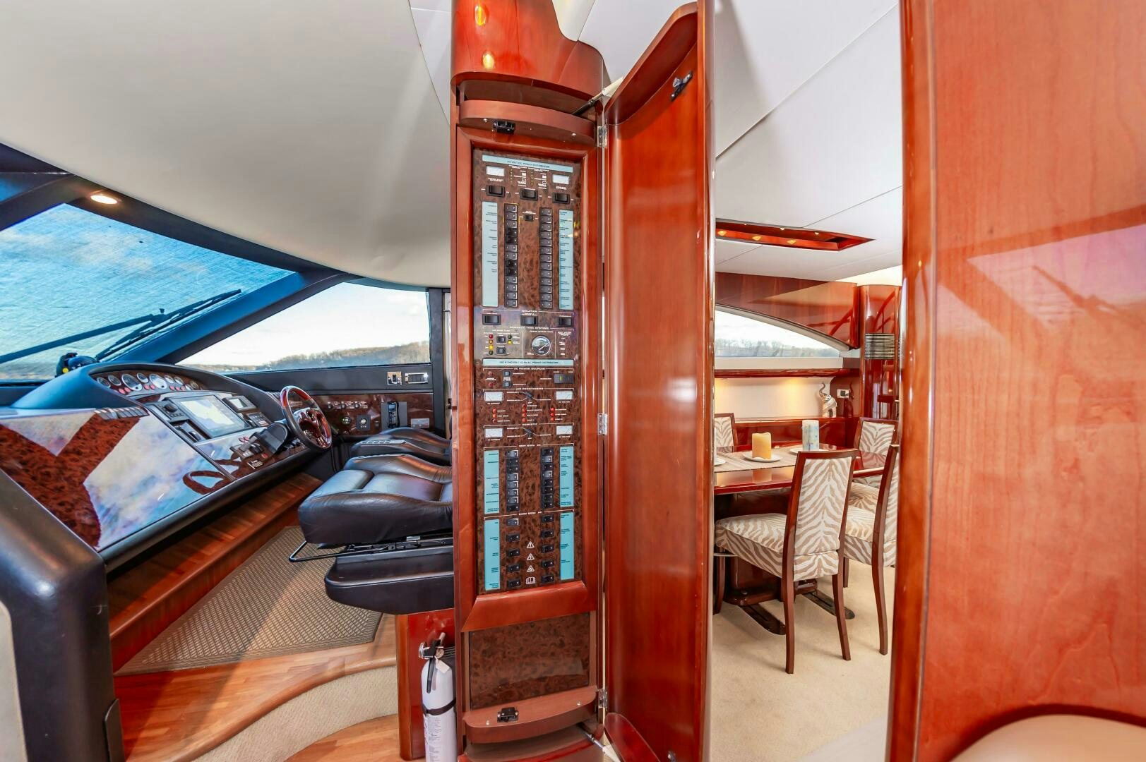 a large wooden object in a room aboard ANDREA'S REVENGE Yacht for Sale