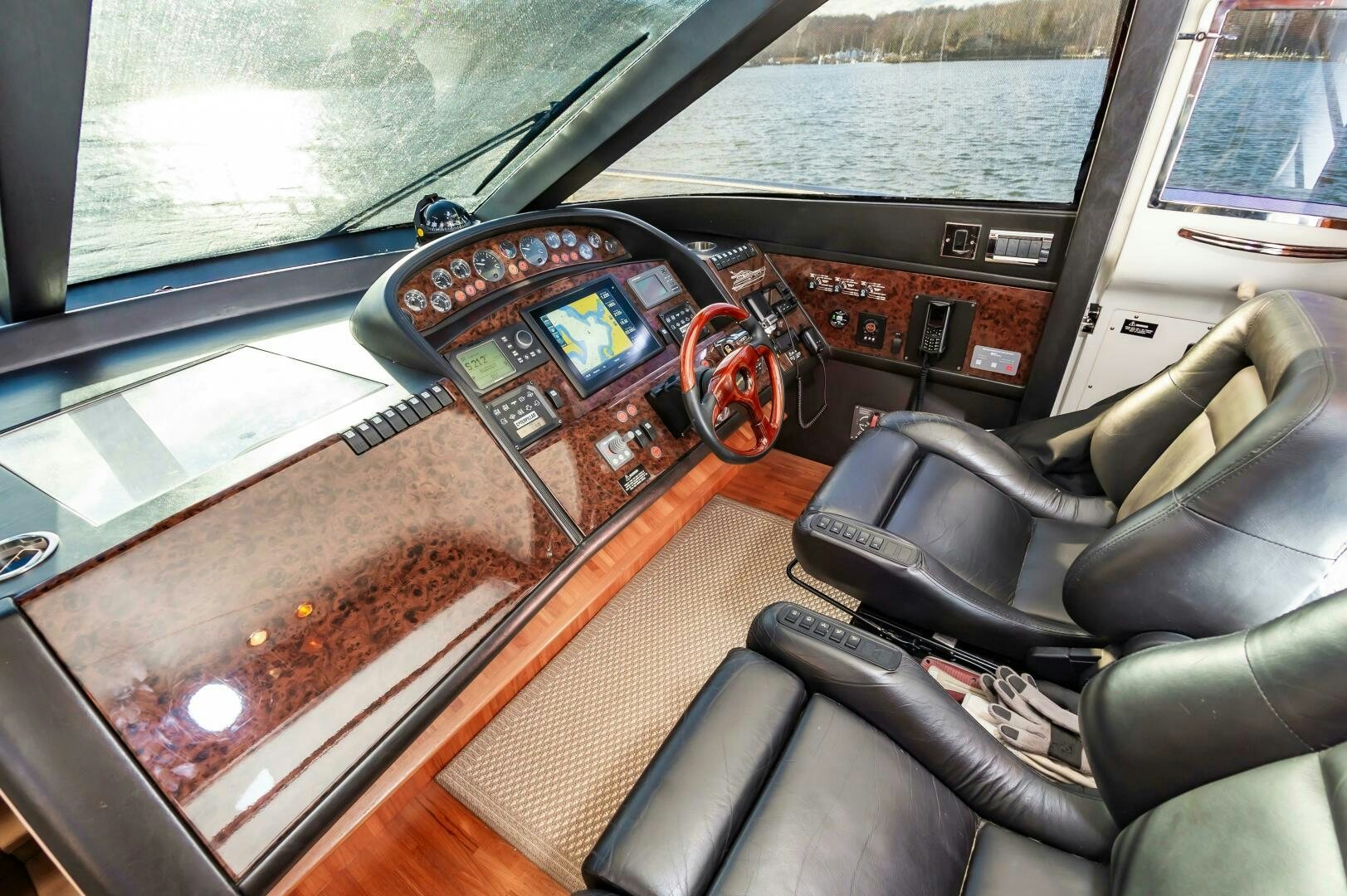 inside of a car aboard ANDREA'S REVENGE Yacht for Sale