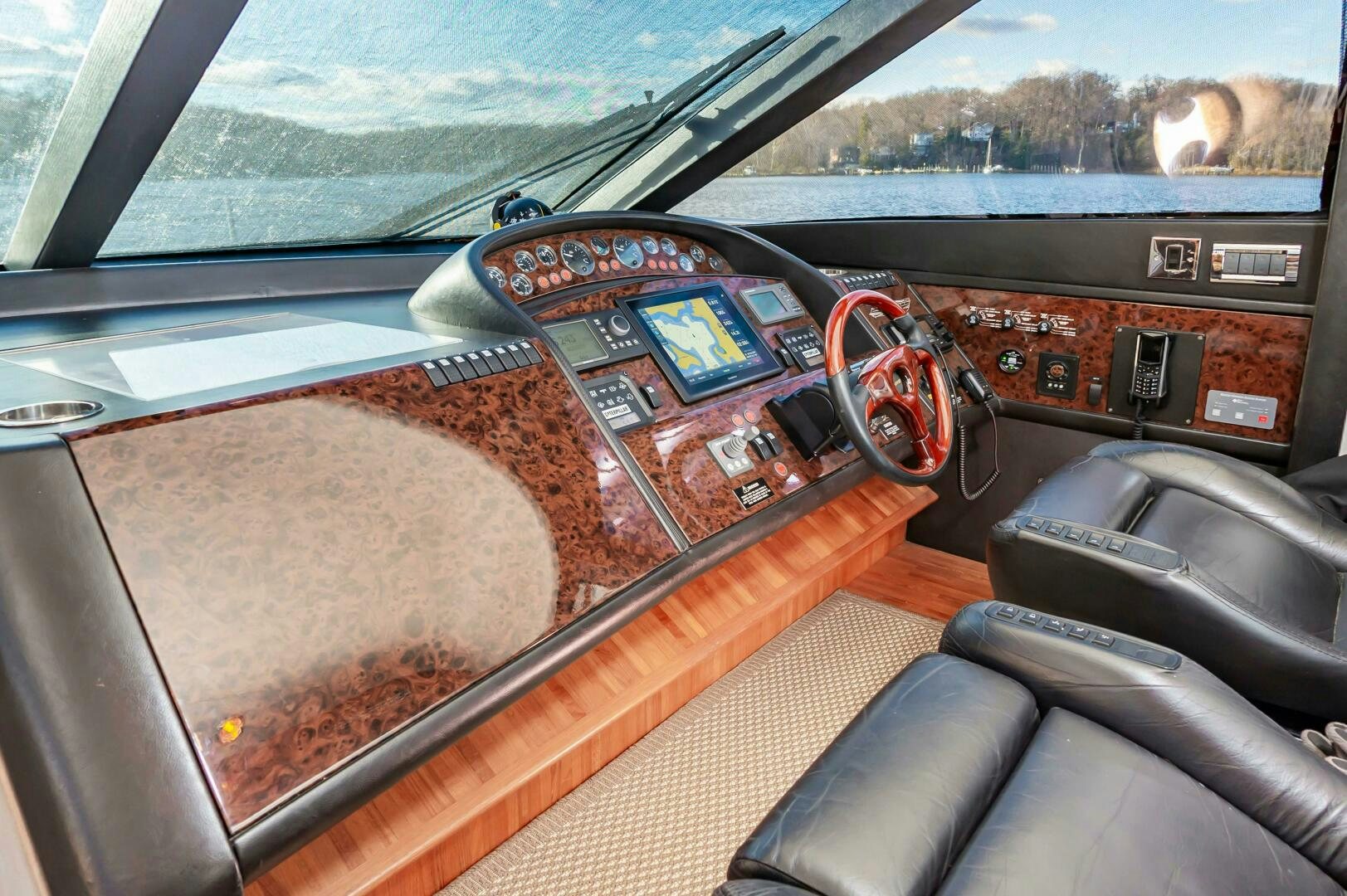 the inside of a car aboard ANDREA'S REVENGE Yacht for Sale