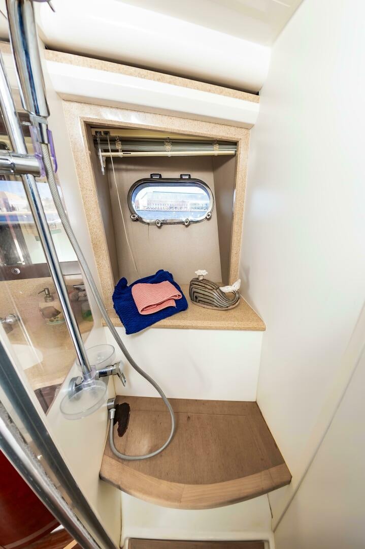 a mirror on a shelf aboard ANDREA'S REVENGE Yacht for Sale