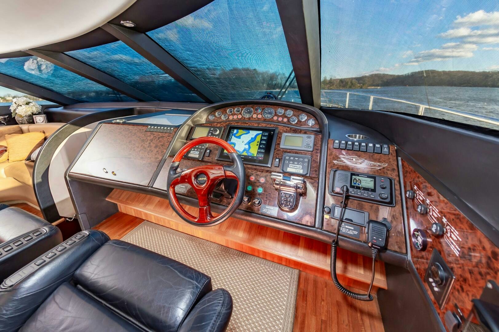 inside of a car aboard ANDREA'S REVENGE Yacht for Sale