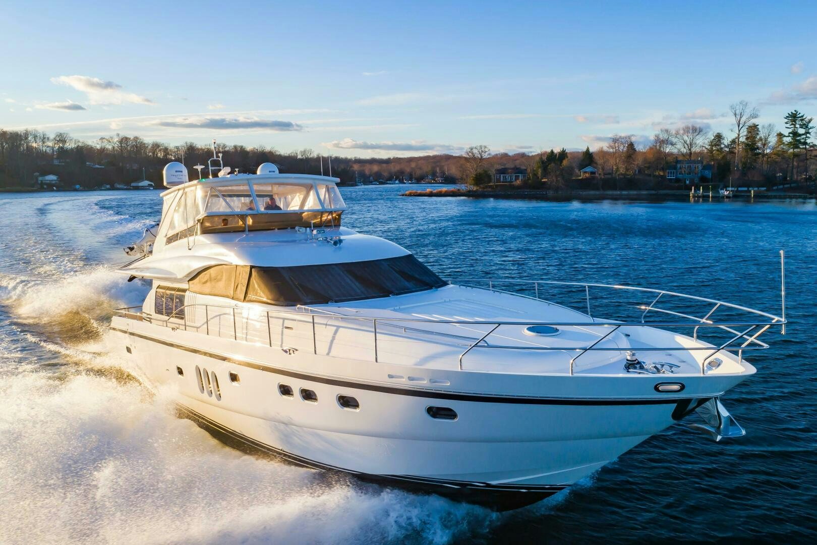 a boat on the water aboard ANDREA'S REVENGE Yacht for Sale