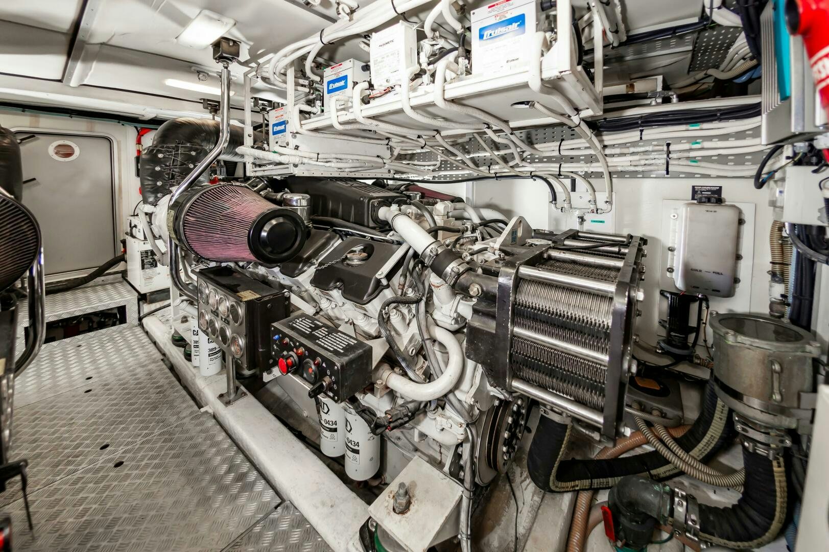 a large machine with wires aboard ANDREA'S REVENGE Yacht for Sale