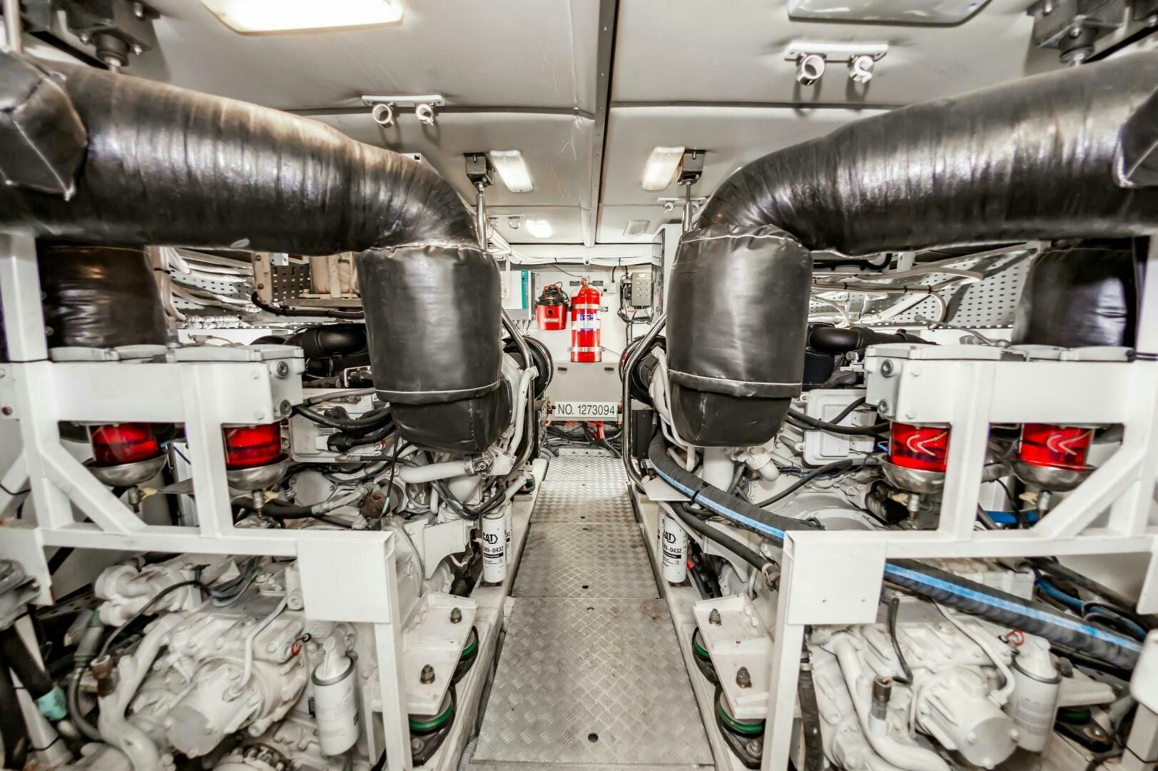 a car with a large hood aboard ANDREA'S REVENGE Yacht for Sale