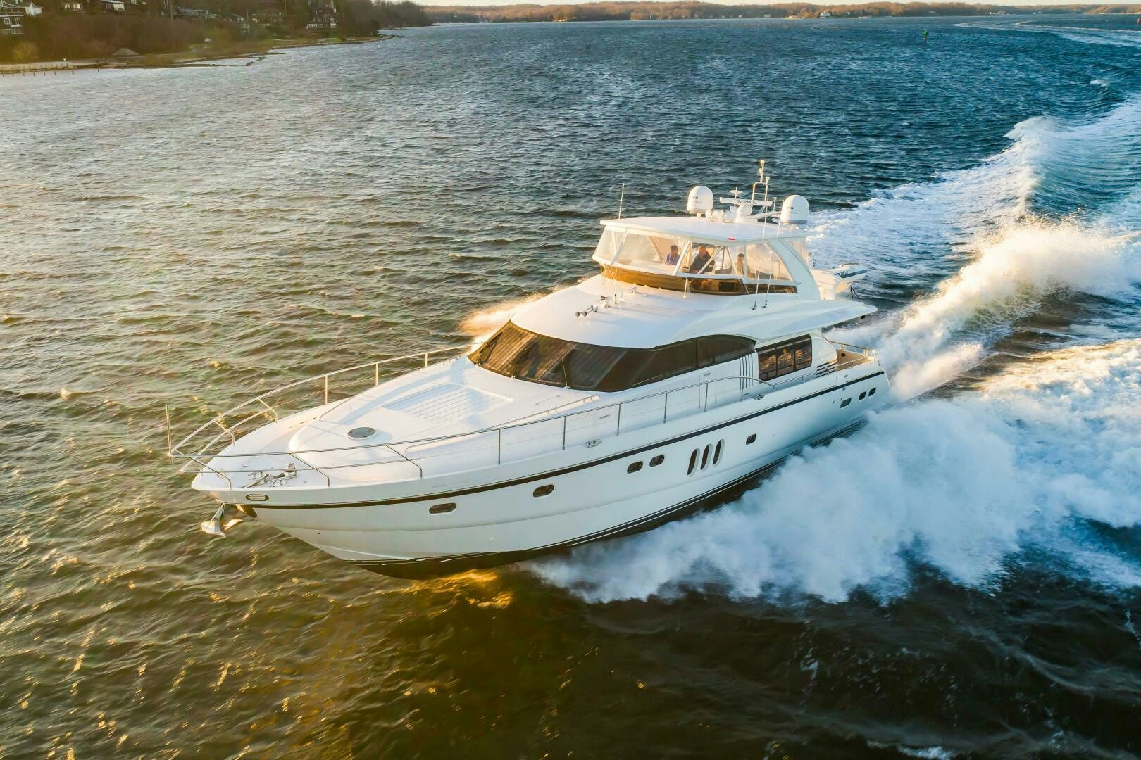 a boat on the water aboard ANDREA'S REVENGE Yacht for Sale