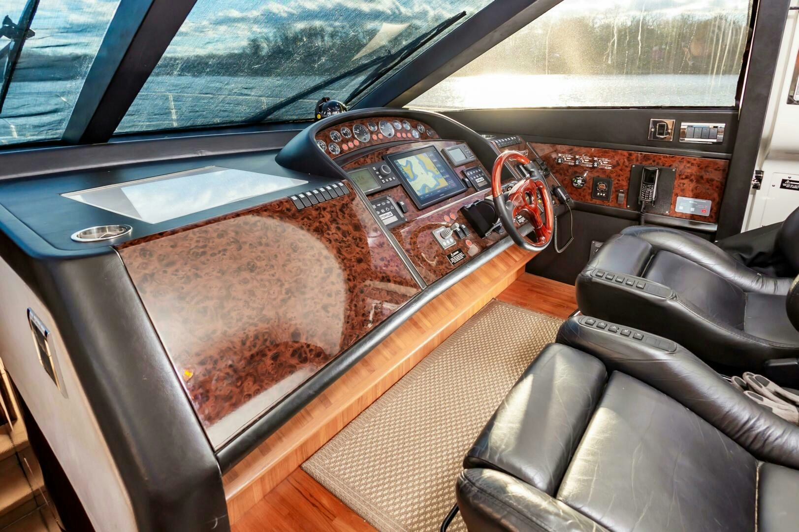 the inside of a car aboard ANDREA'S REVENGE Yacht for Sale