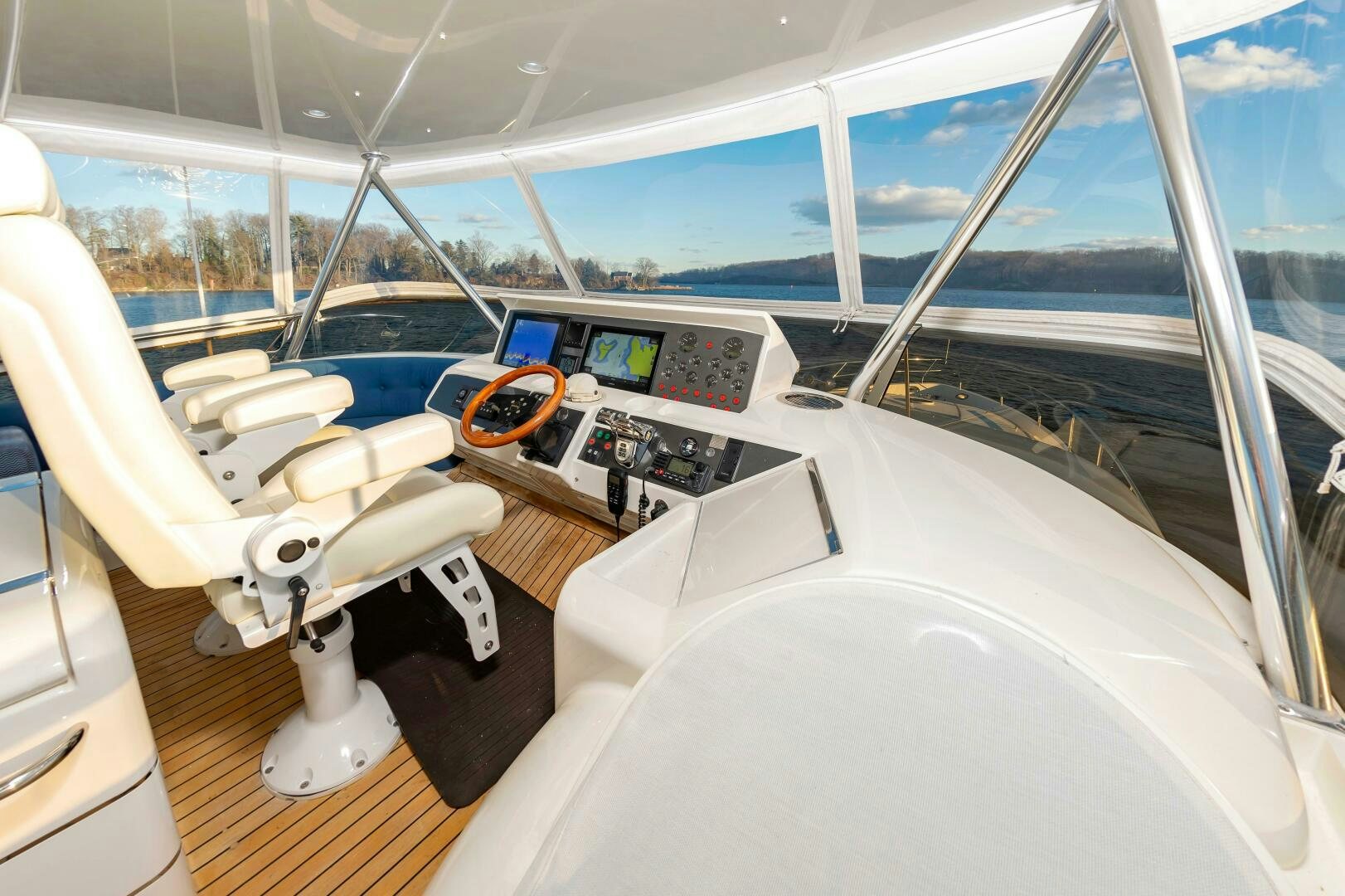 inside of a car aboard ANDREA'S REVENGE Yacht for Sale
