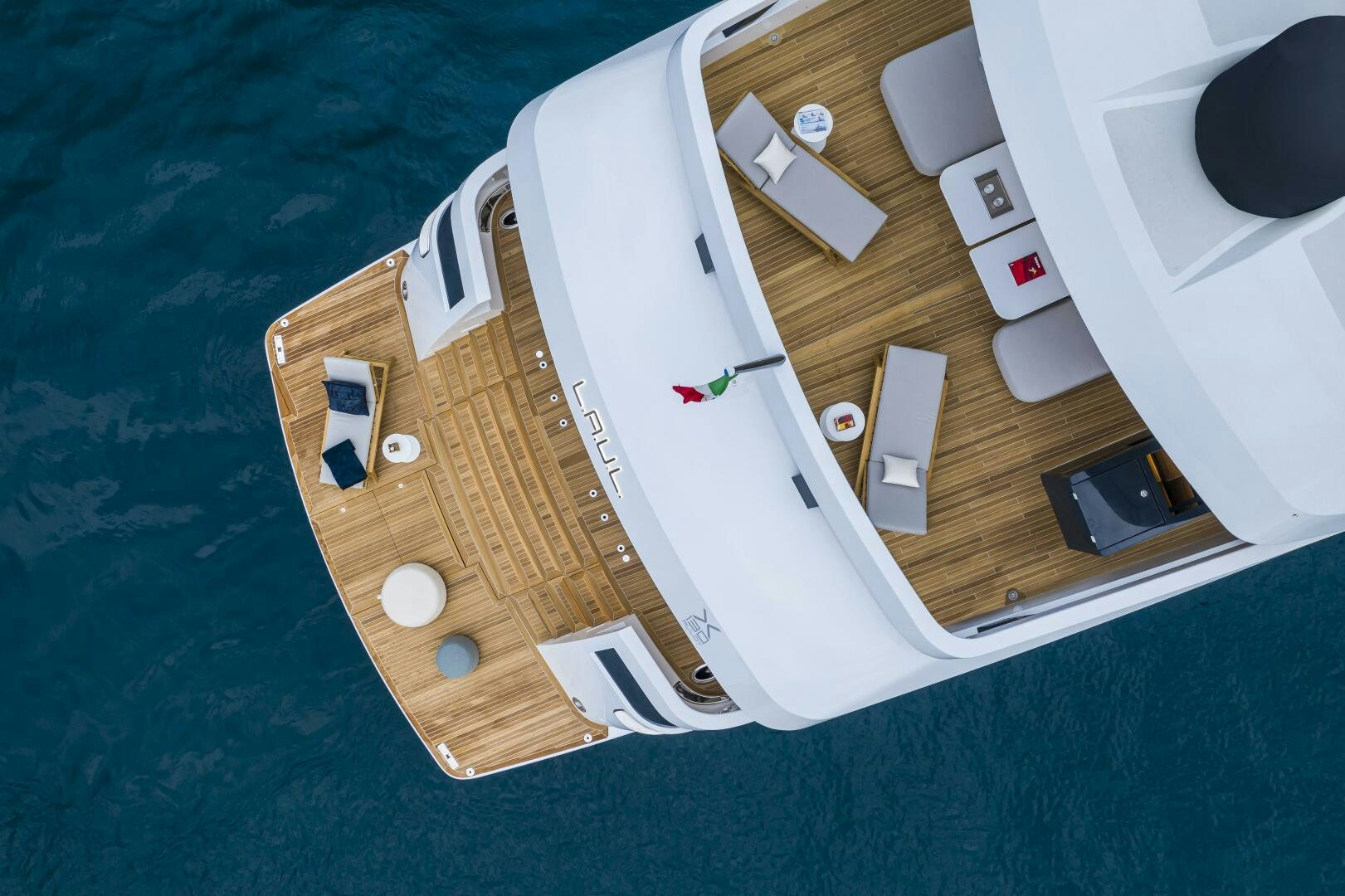 a model of a ship aboard X130 TRIPLEX Yacht for Sale