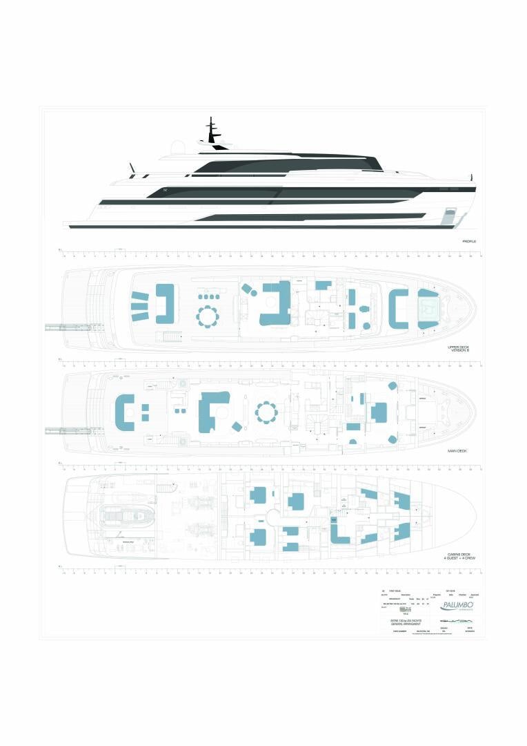 diagram aboard X130 TRIPLEX Yacht for Sale