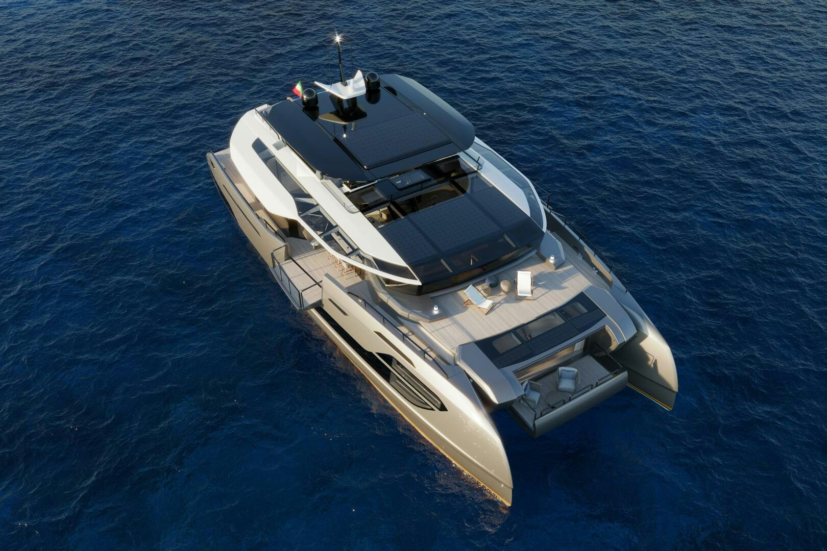 a boat in the water aboard X30 VILLA Yacht for Sale
