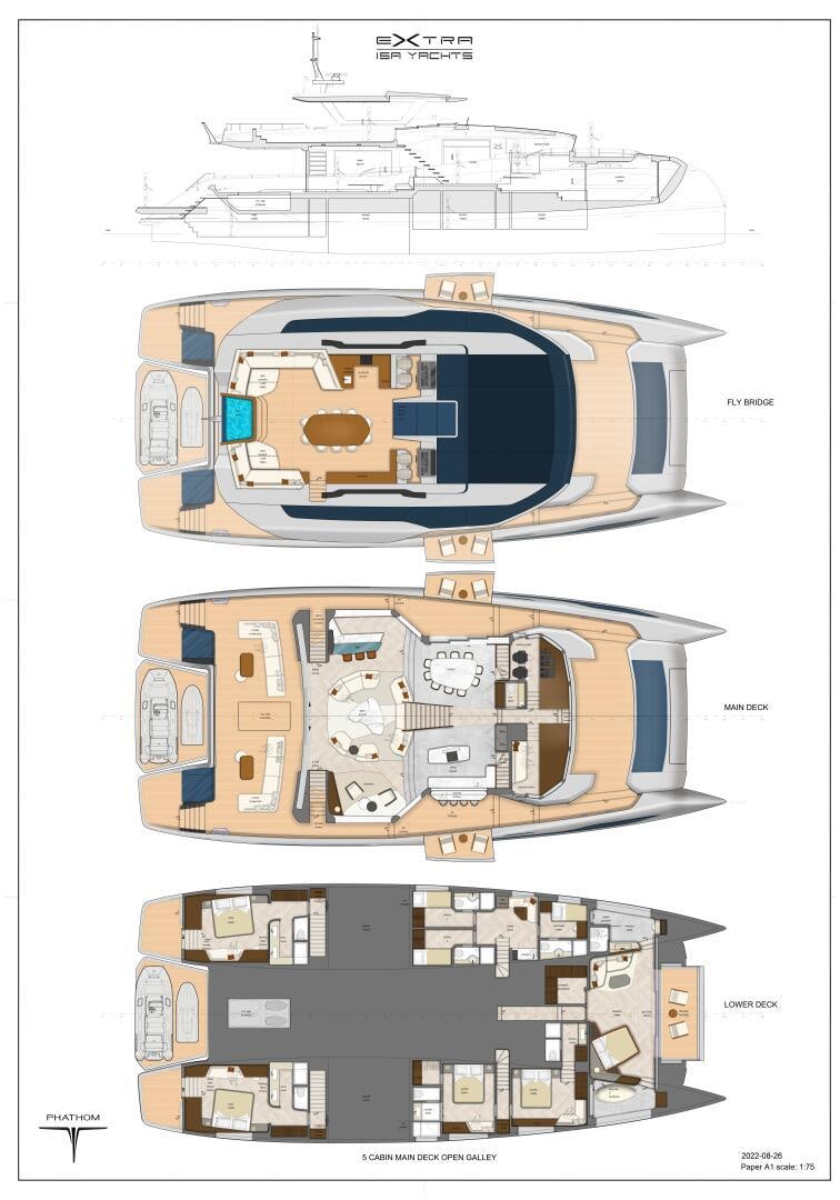 diagram aboard X30 VILLA Yacht for Sale