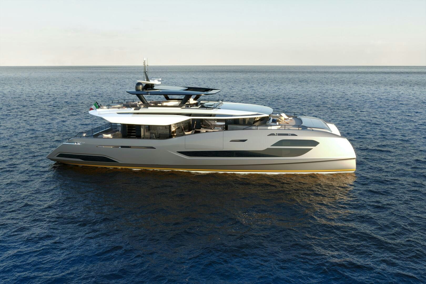 a boat in the water aboard X30 VILLA Yacht for Sale