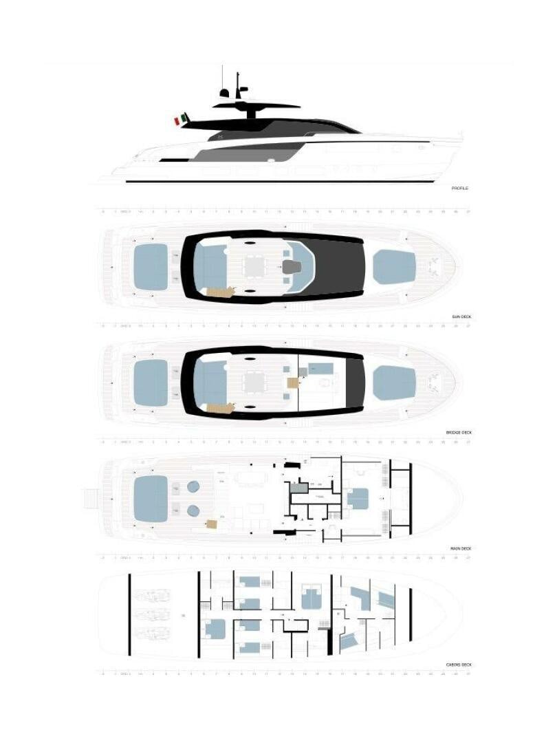 diagram aboard X98 RPH Yacht for Sale