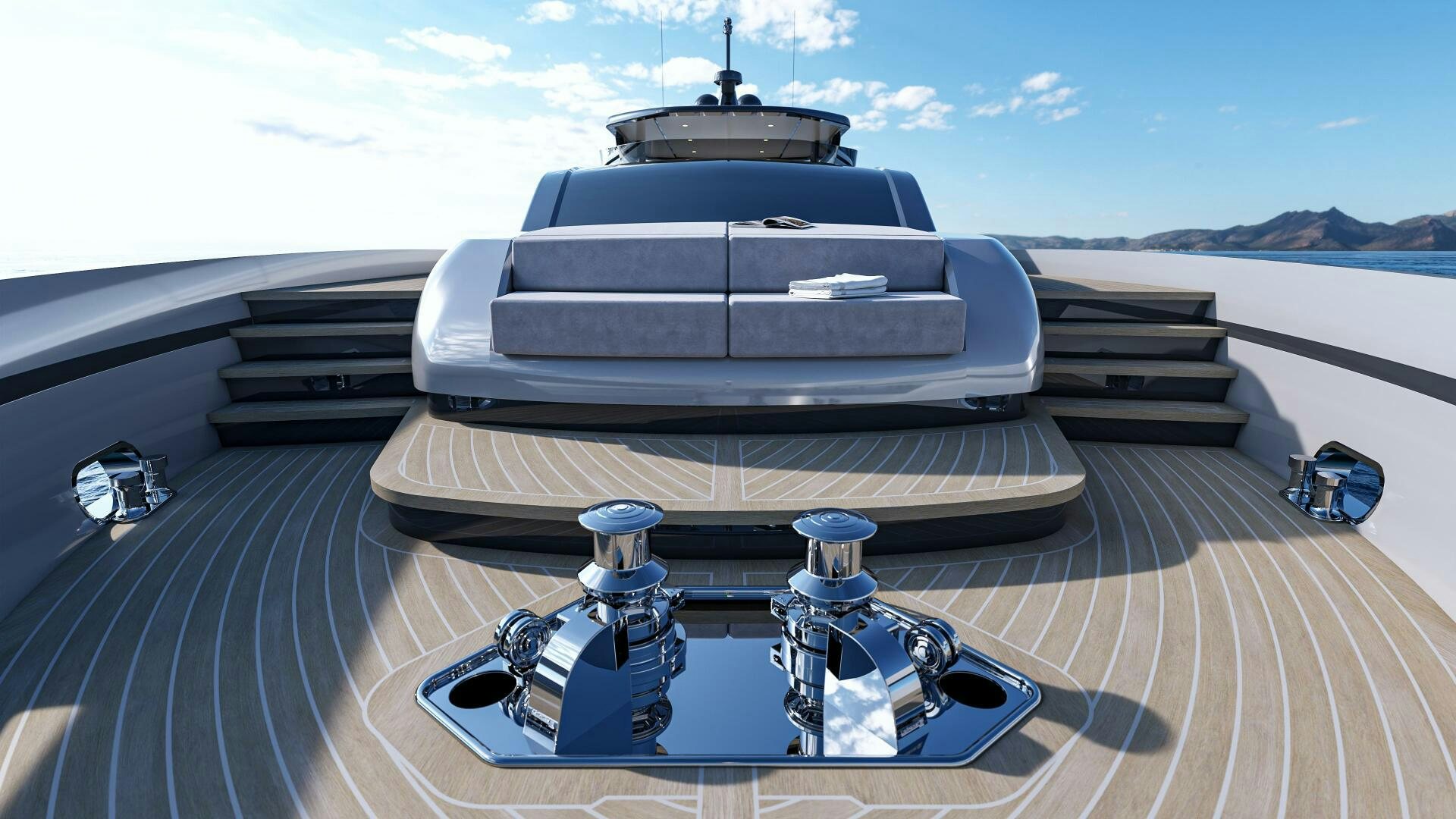 a large grey machine on a sandy surface aboard X98 RPH Yacht for Sale