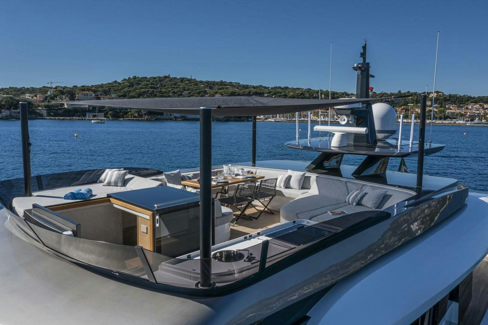 a boat on the water aboard X96 TRIPLEX Yacht for Sale