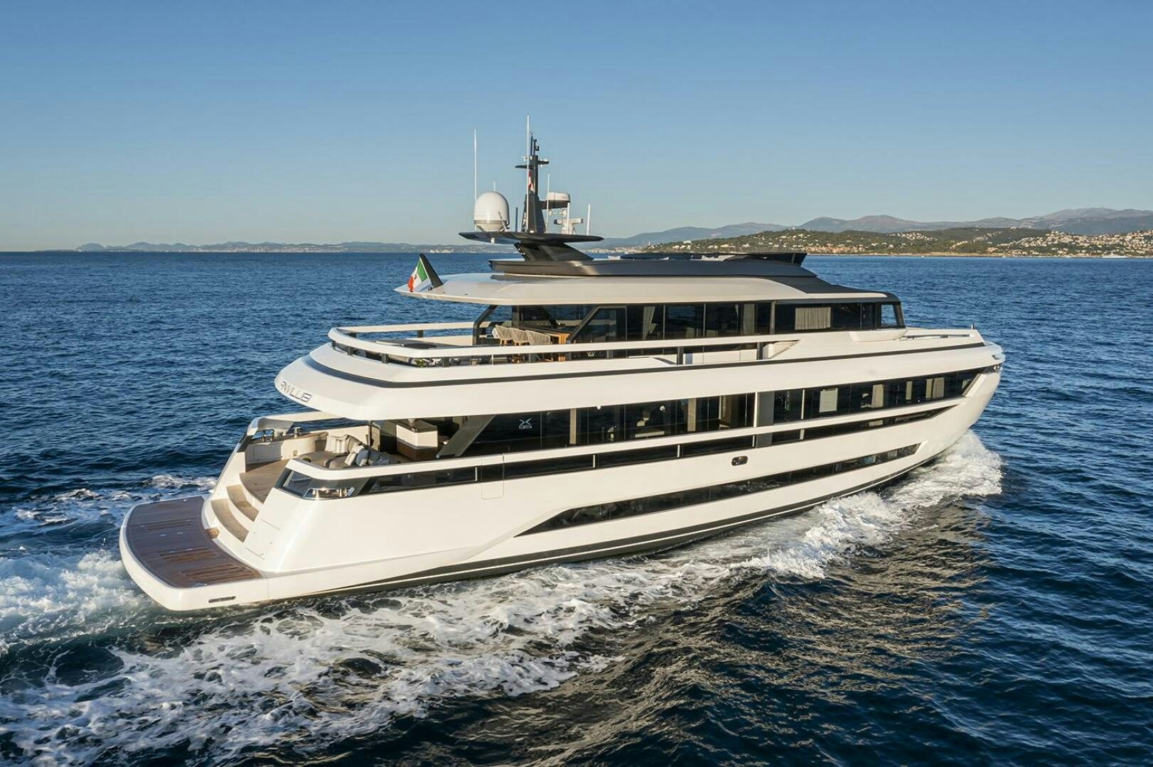 a boat on the water aboard X96 TRIPLEX Yacht for Sale