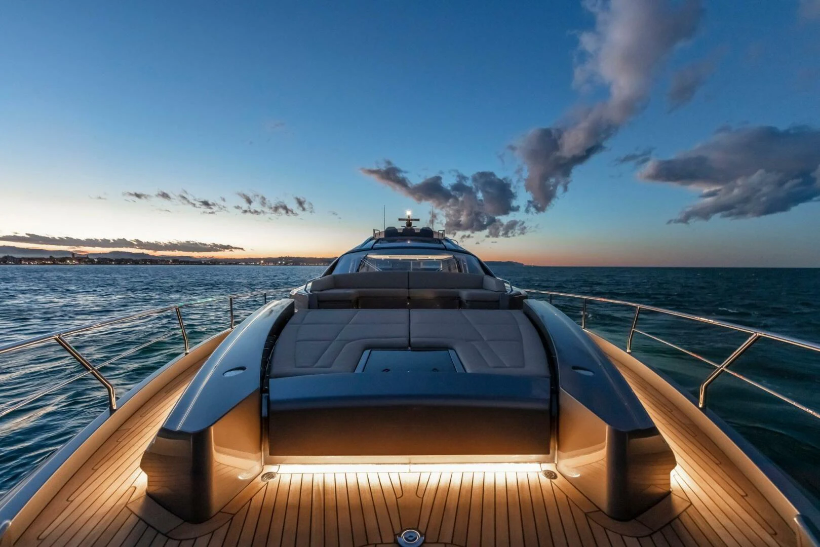 a boat on the water aboard OUR TRADE Yacht for Sale