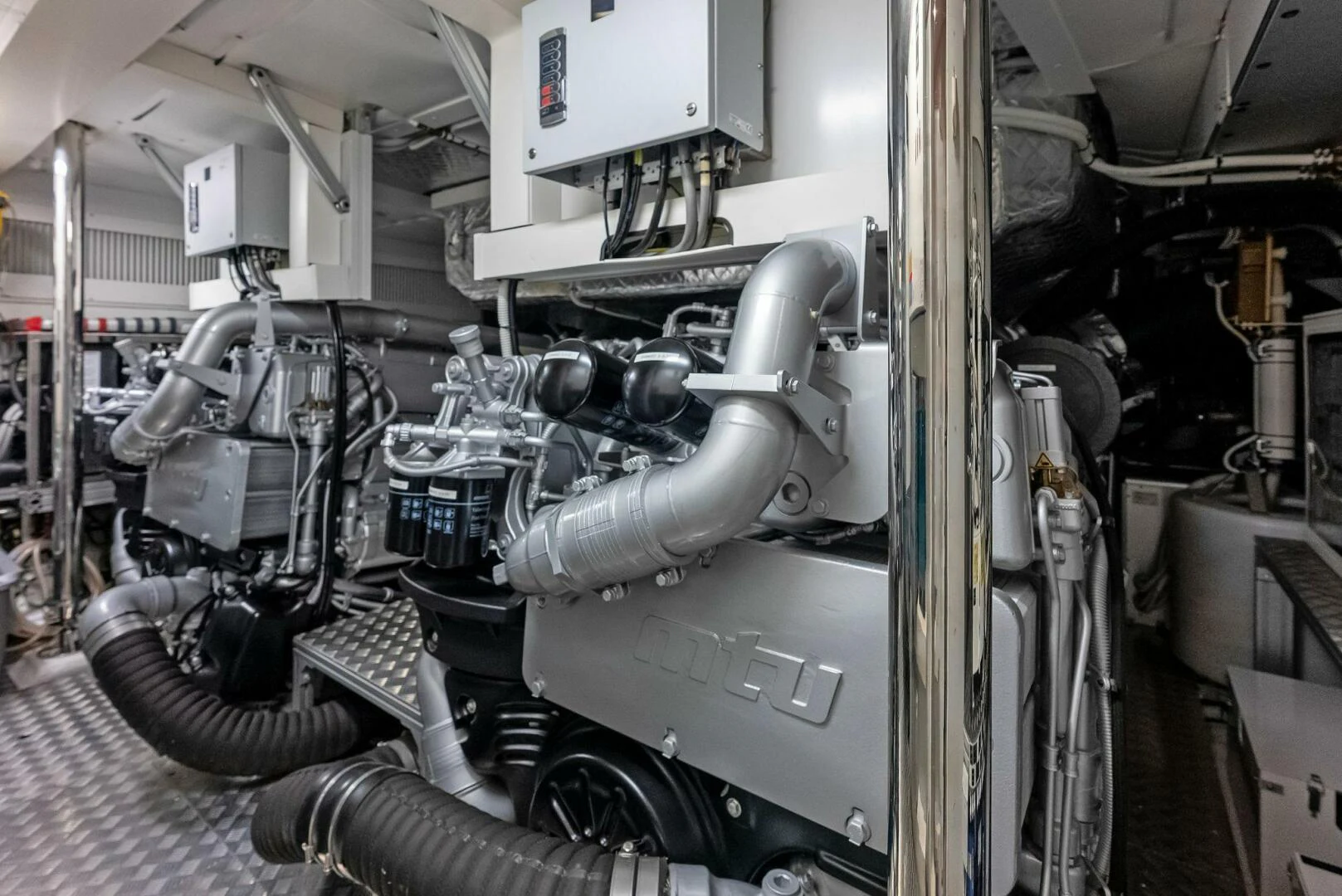 a machine with a large metal cylinder aboard OUR TRADE Yacht for Sale