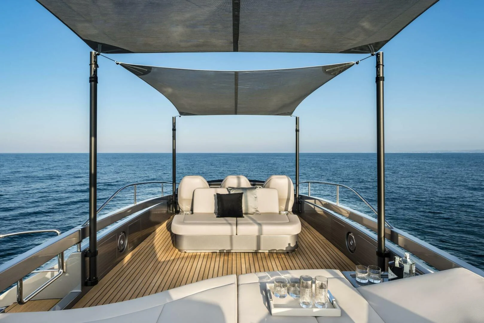 a boat on the water aboard OUR TRADE Yacht for Sale