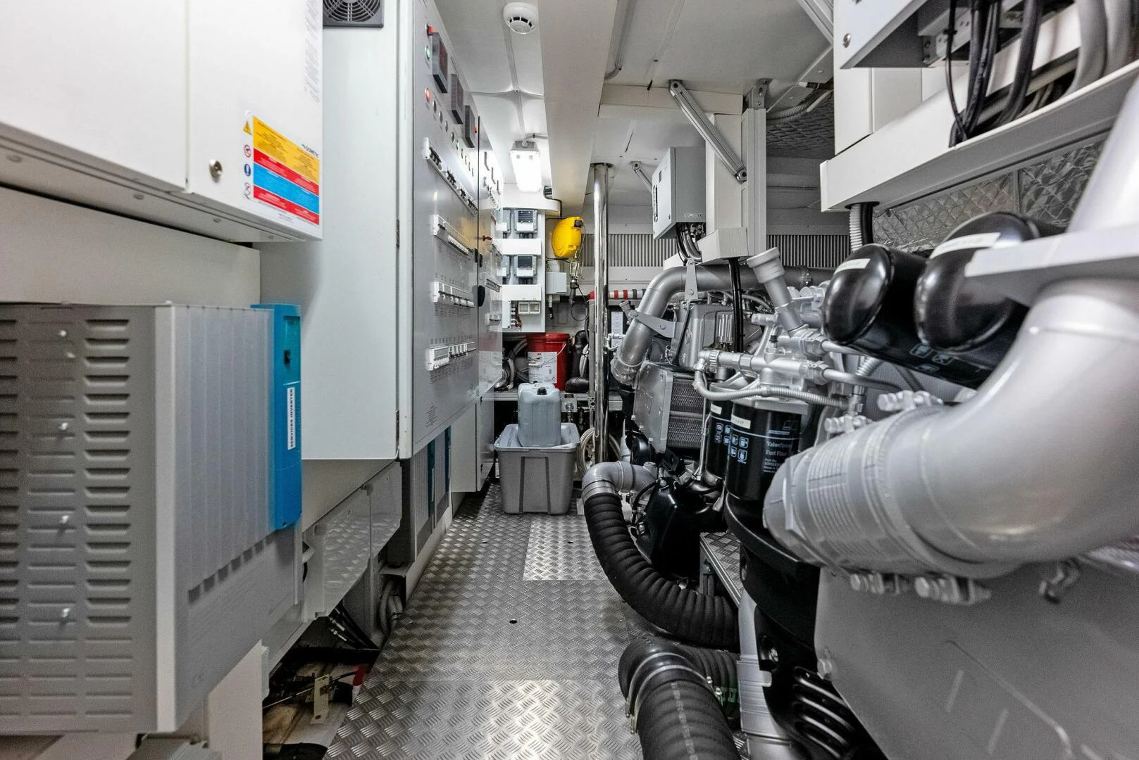 a room with machinery aboard OUR TRADE Yacht for Sale