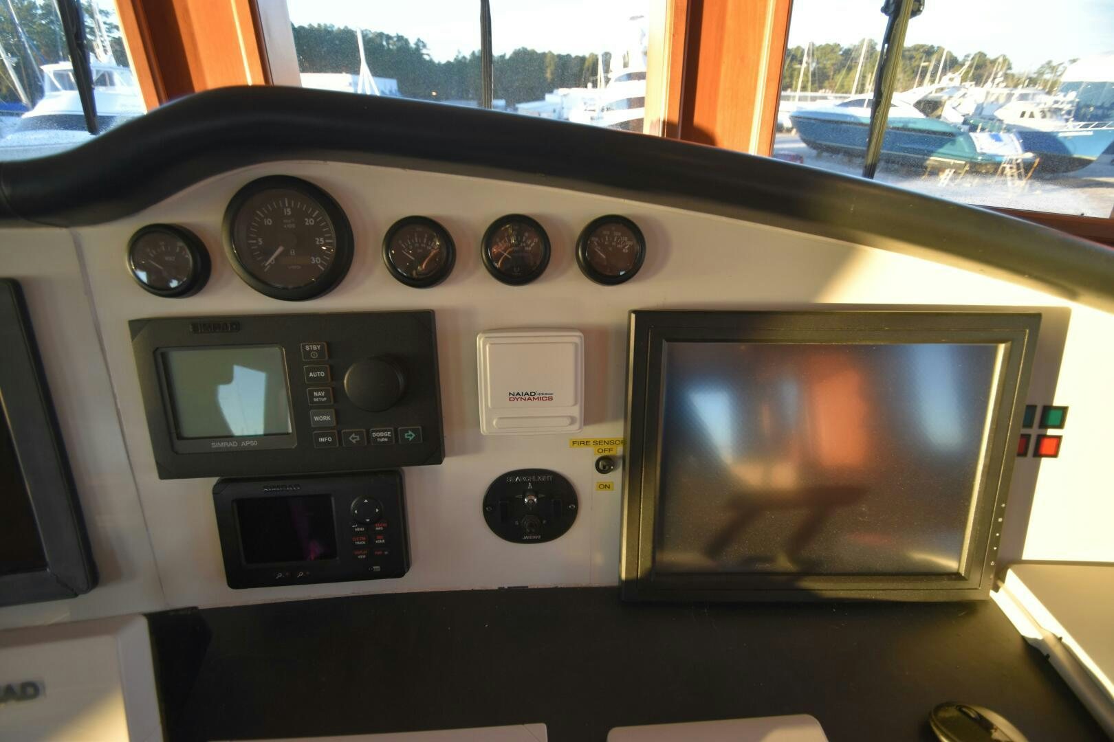 a dashboard of a car aboard BLUE SEAS Yacht for Sale
