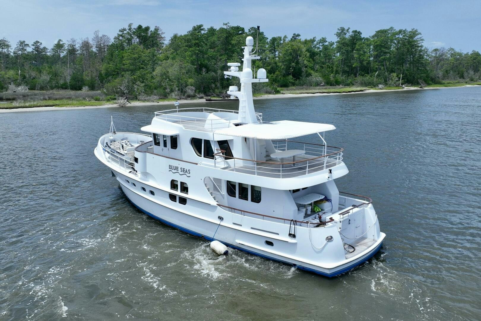a boat on the water aboard BLUE SEAS Yacht for Sale
