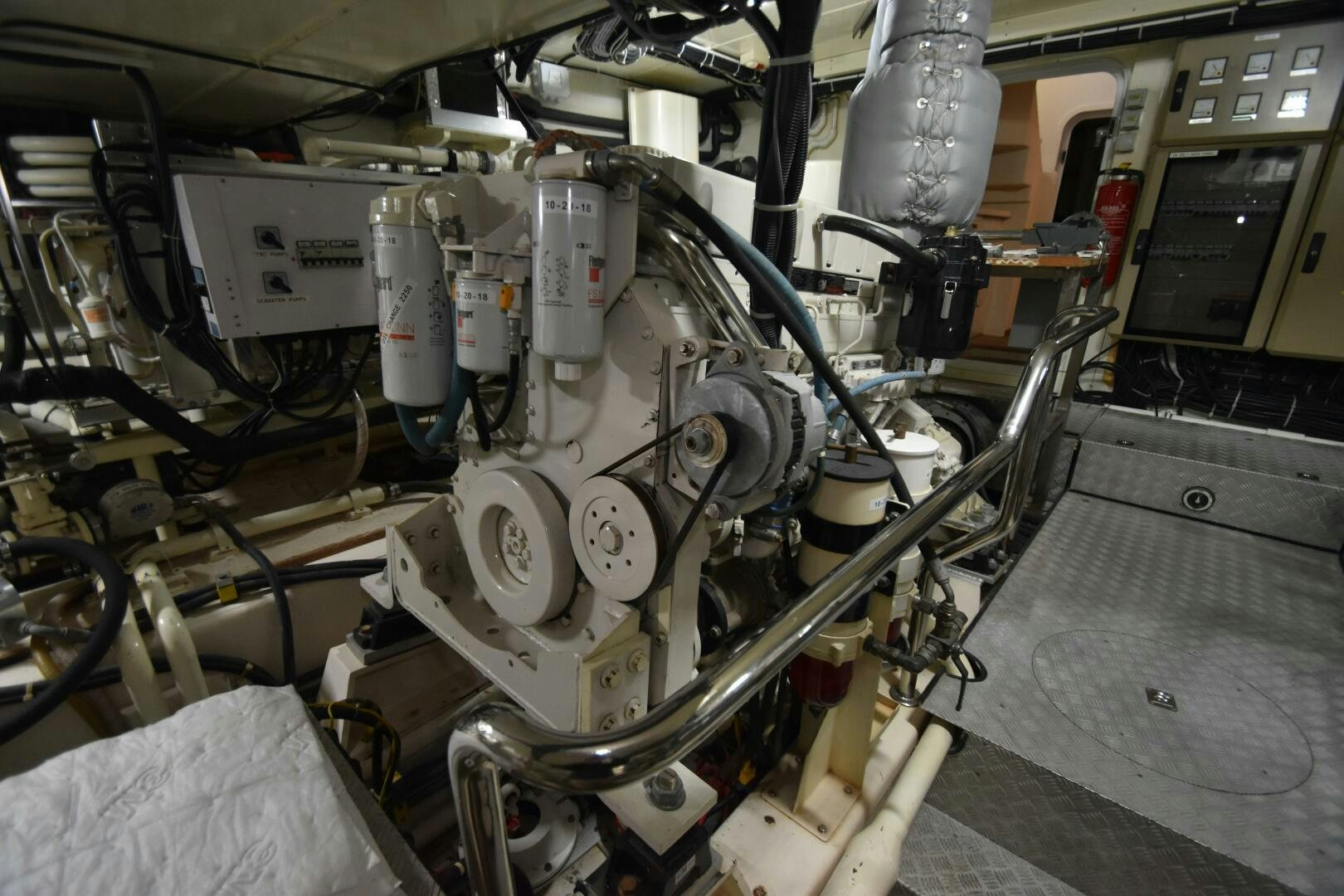 a machine with many wires aboard BLUE SEAS Yacht for Sale