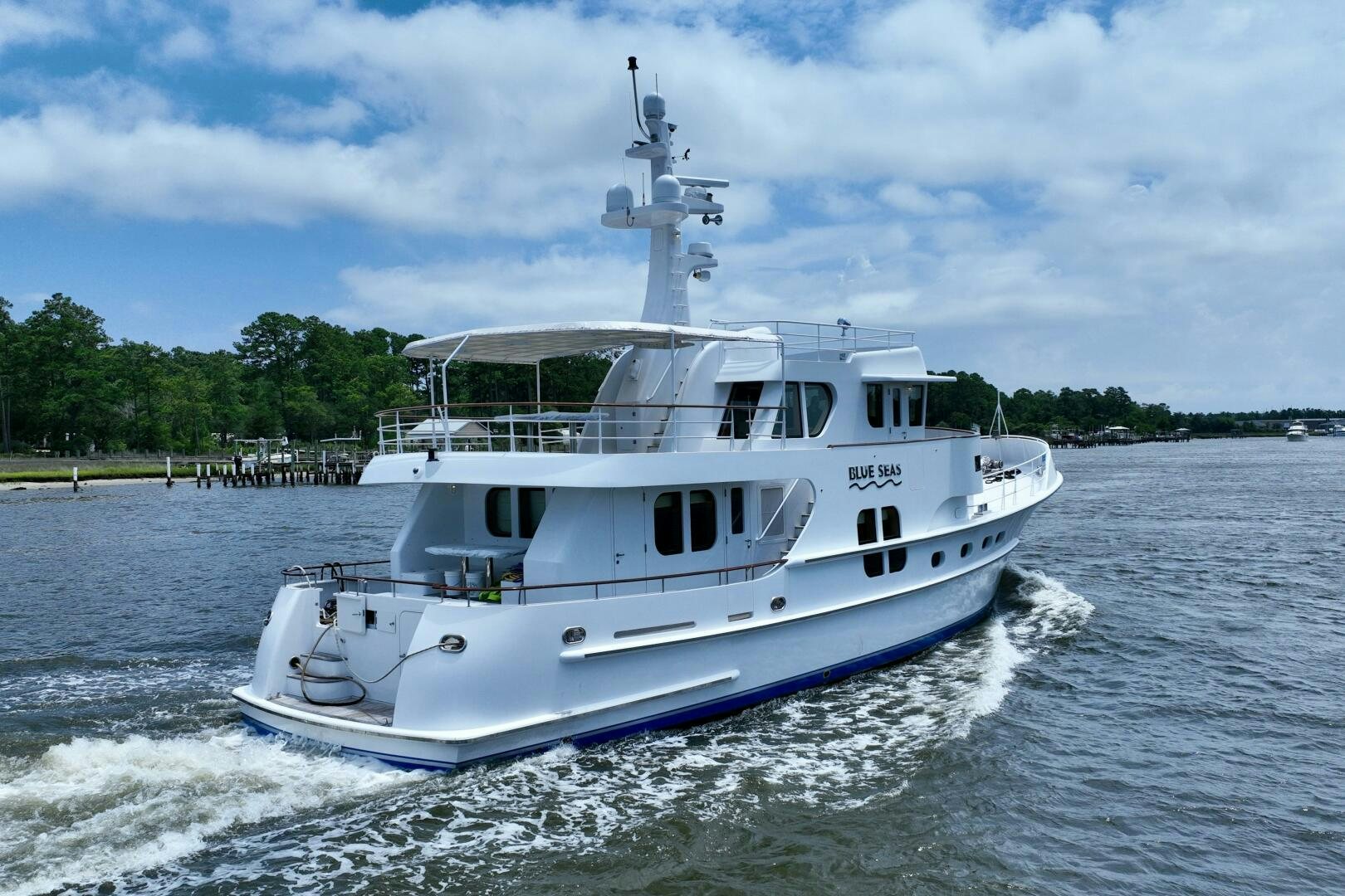 a boat on the water aboard BLUE SEAS Yacht for Sale