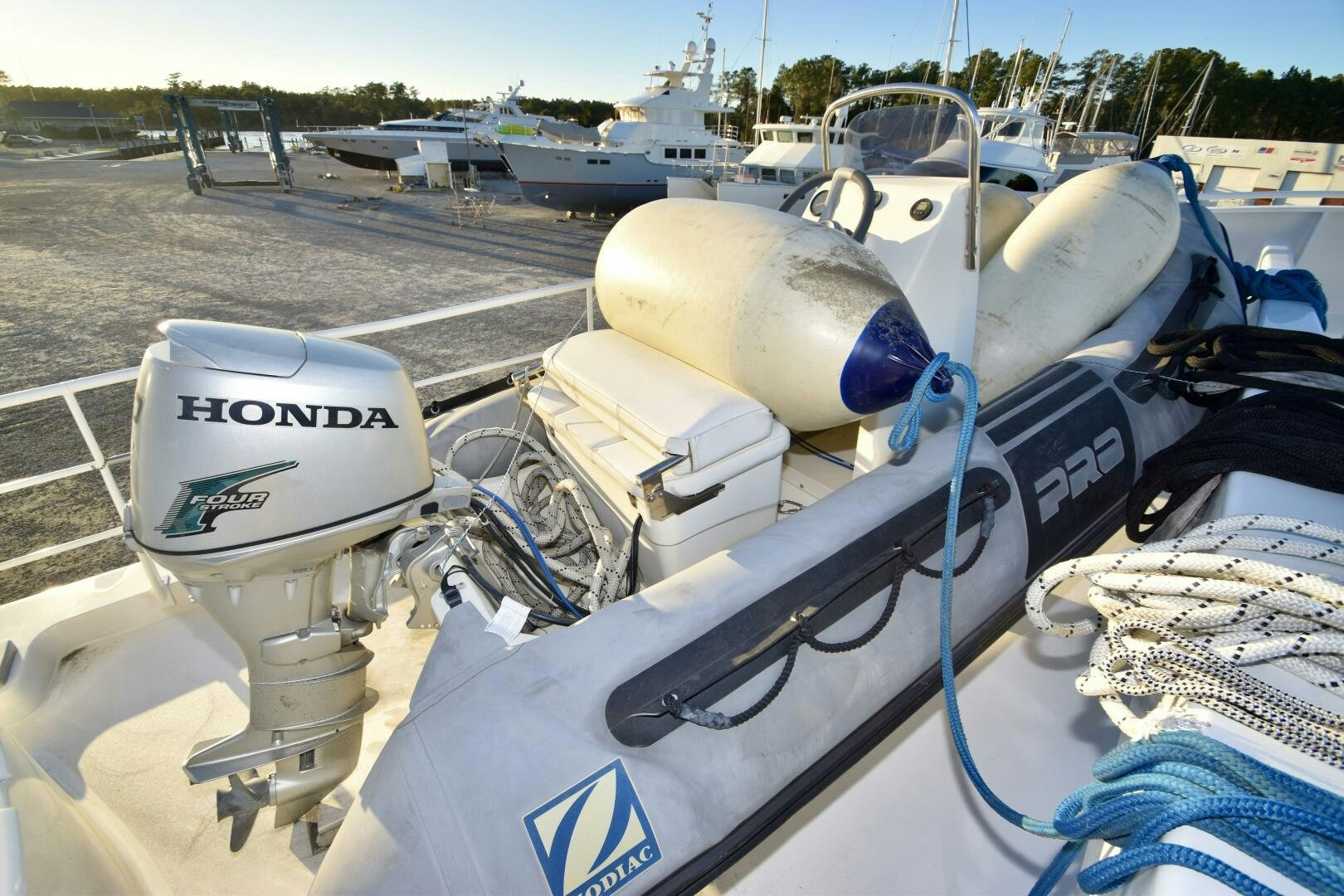 a white machine on a boat aboard BLUE SEAS Yacht for Sale