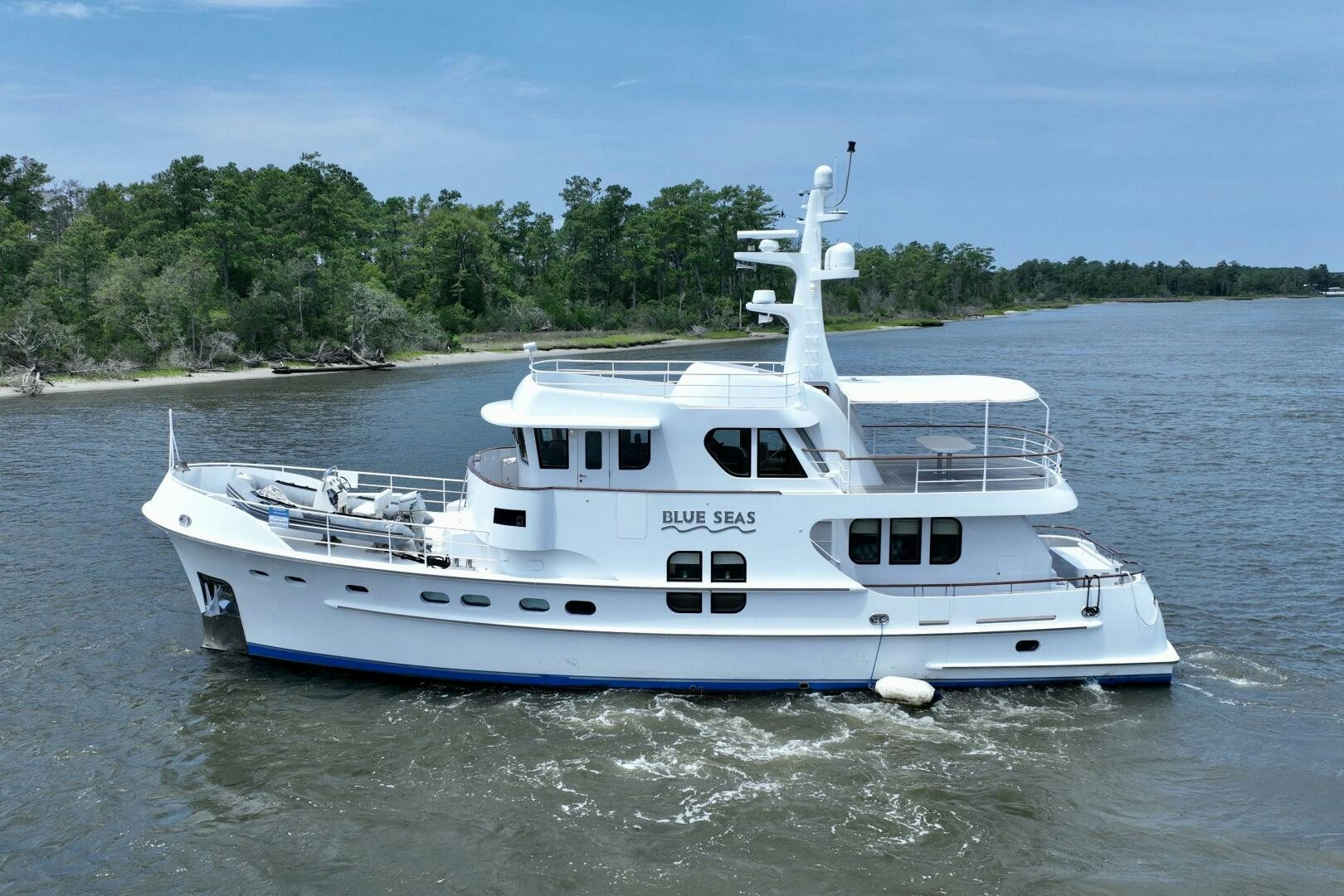 a boat on the water aboard BLUE SEAS Yacht for Sale