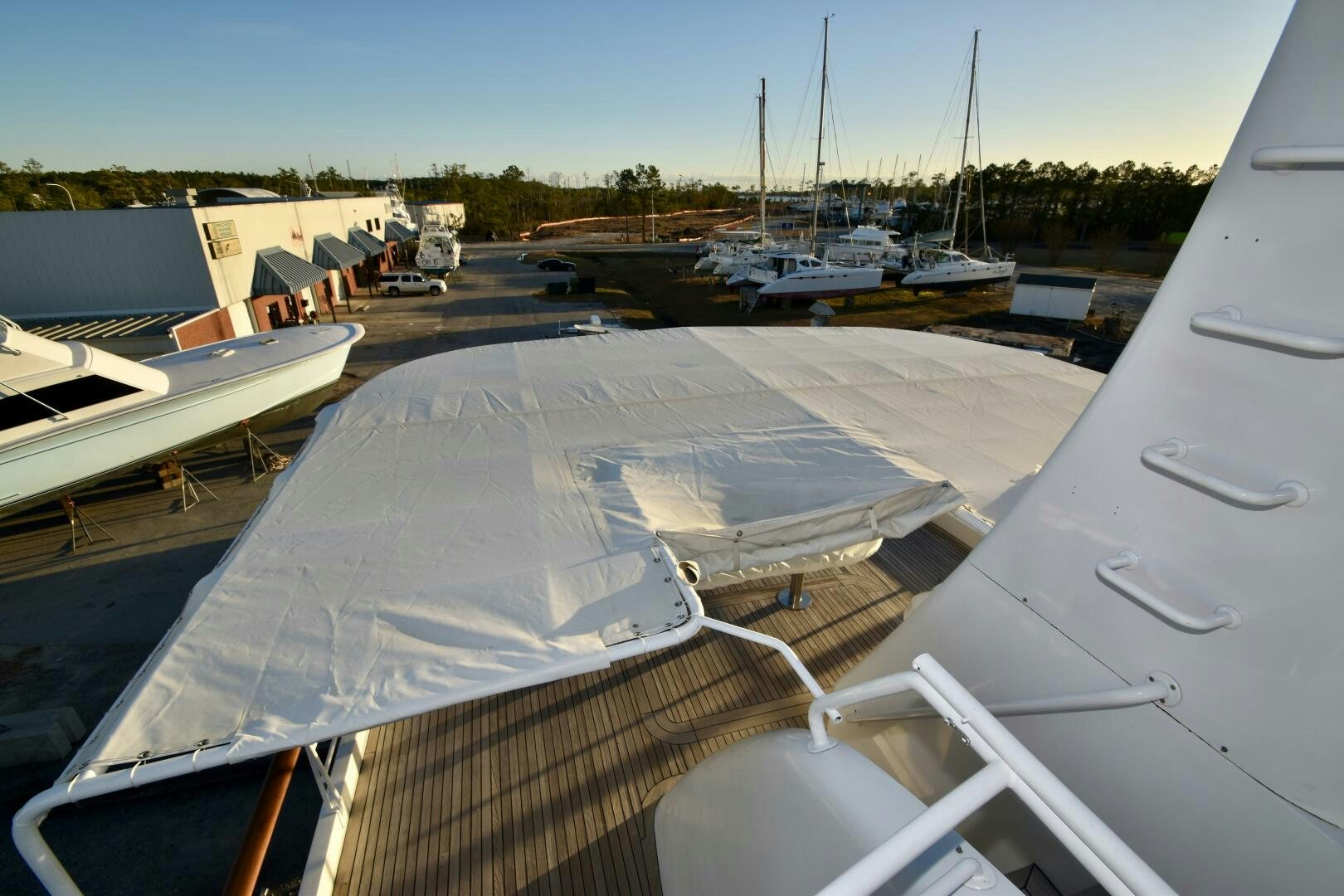 a boat in a harbor aboard BLUE SEAS Yacht for Sale
