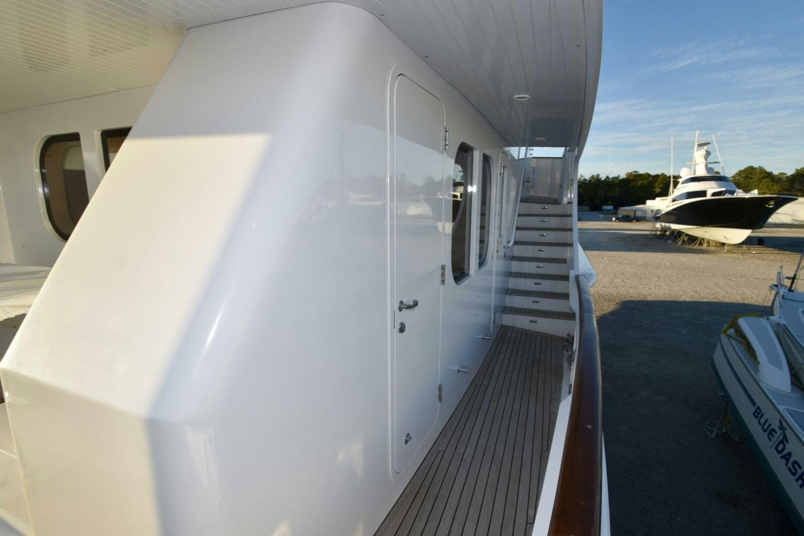 a white truck with a door open aboard BLUE SEAS Yacht for Sale