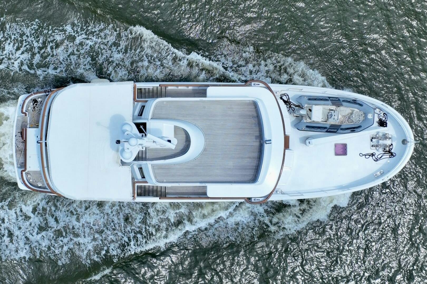 a white rectangular object with a silver ring on it aboard BLUE SEAS Yacht for Sale